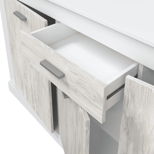 Aparador DACITE 158x87x40cm com 3 portas e 1 gaveta em branco Aparador DACITE 158x87x40cm com 3 portas e 1 gaveta em branco