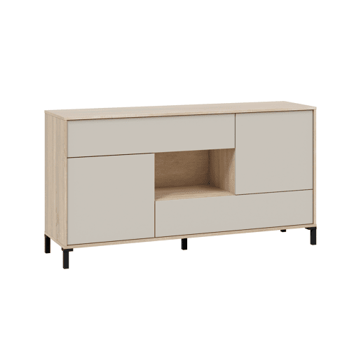 Aparador NAPOLI 151x80x40cm 2 portas e 2 gavetas carvalho e branco Aparador NAPOLI 151x80x40cm 2 portas e 2 gavetas carvalho e branco