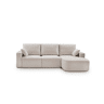 Chaise longue direita ROUND 294cm bege
