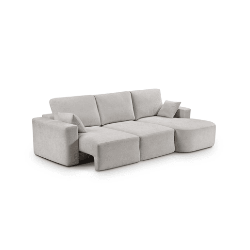 Chaise longue direita ROUND 294cm cinza claro
