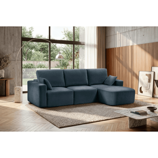 Chaise longue direita ROUND 294cm azul