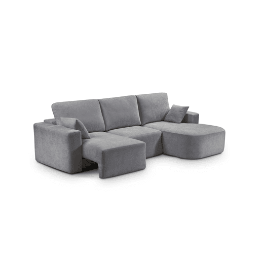 Chaise longue direita ROUND 294cm cinza escuro