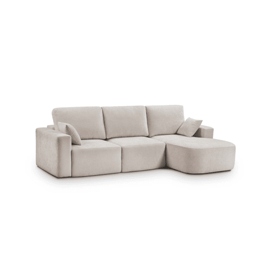 Chaise longue direita ROUND 234cm bege
