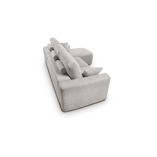 Chaise longue direita ROUND 234cm cinza claro