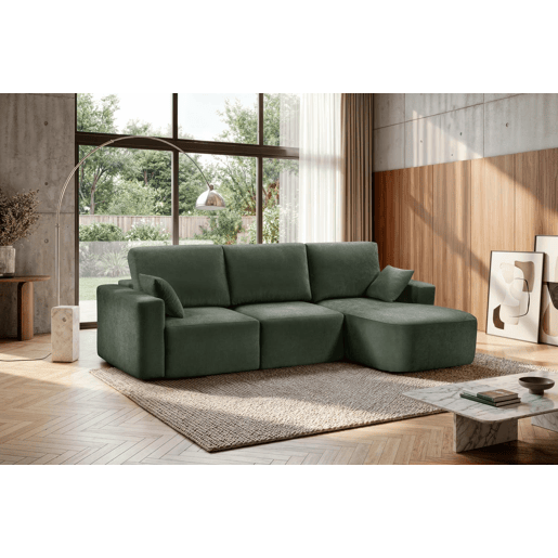 Chaise longue direita ROUND 234cm verde