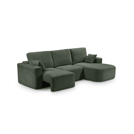 Chaise longue direita ROUND 234cm verde