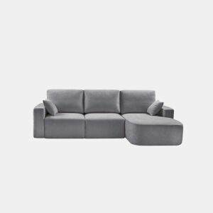 Chaise longue direita ROUND 234cm cinza escuro