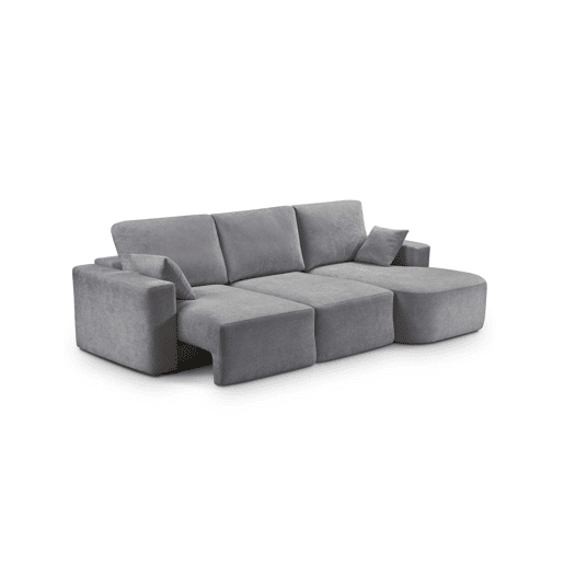 Chaise longue direita ROUND 234cm cinza escuro