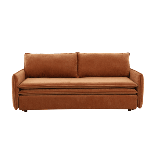 Sofá cama 3 lugares KEITH cor terracota