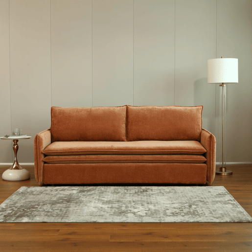 Sofá cama 3 lugares KEITH cor terracota