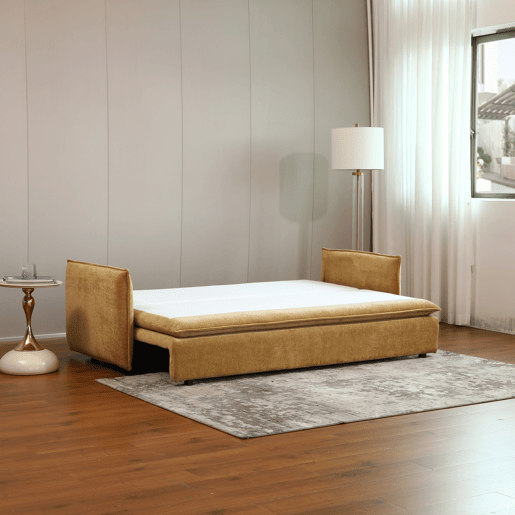 Sofá cama 3 lugares KEITH cor mostarda