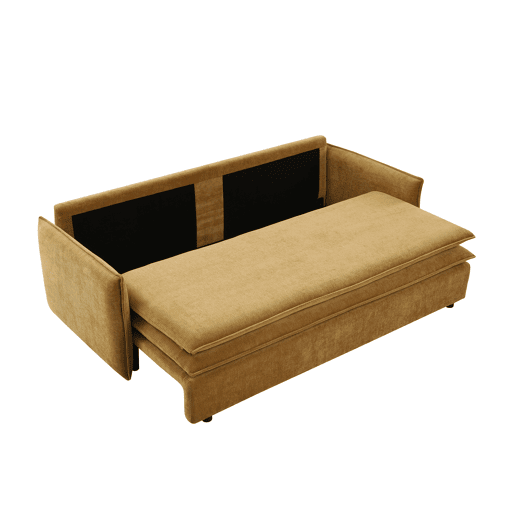 Sofá cama 3 lugares KEITH cor mostarda Sofá cama 3 lugares KEITH cor mostarda