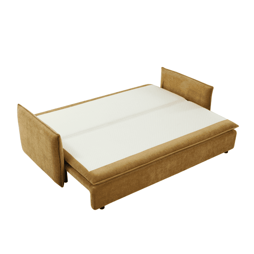 Sofá cama 3 lugares KEITH cor mostarda Sofá cama 3 lugares KEITH cor mostarda