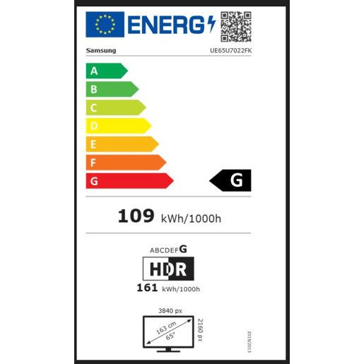 Smart TV de 65 polegadas Samsung UE65U7022FKXXH Smart TV de 65 polegadas Samsung UE65U7022FKXXH