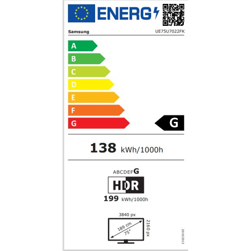 Smart TV de 75 polegadas Samsung UE75U7022FKXXH Smart TV de 75 polegadas Samsung UE75U7022FKXXH