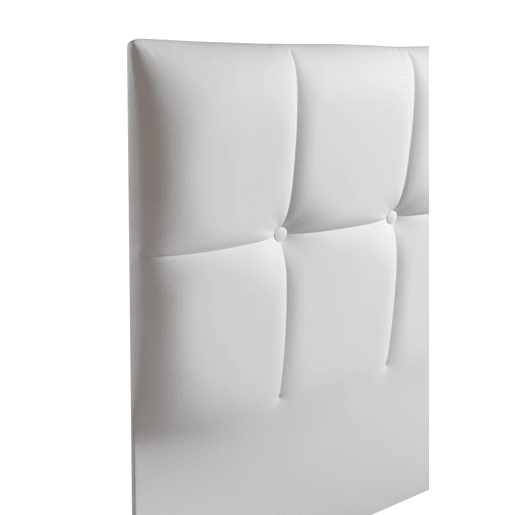Cabeceira MOZART 145x115x7cm pele sintética branco