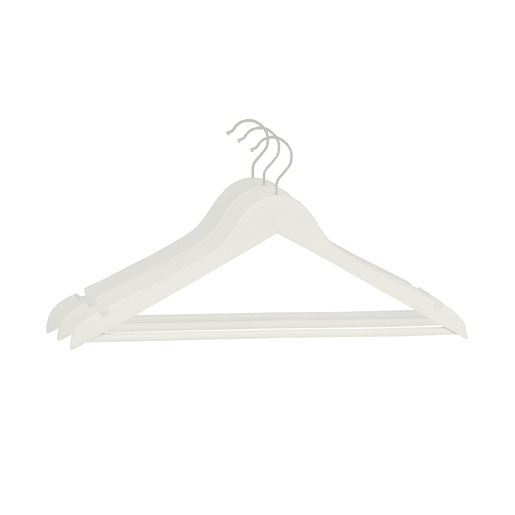 Conjunto de 8 cabides MADERA natural ou branco sortido Conjunto de 8 cabides MADERA natural ou branco sortido