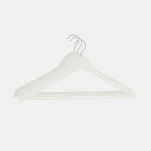 Conjunto de 8 cabides MADERA natural ou branco sortido