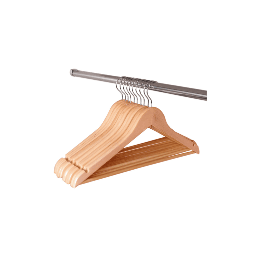 Conjunto de 8 cabides MADERA natural ou branco sortido Conjunto de 8 cabides MADERA natural ou branco sortido