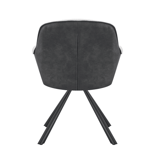 Conjunto de 2 cadeiras LUCY bege e preto