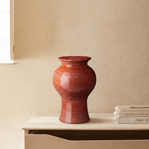 Jarro JAIPUR cerâmica laranja 27cm