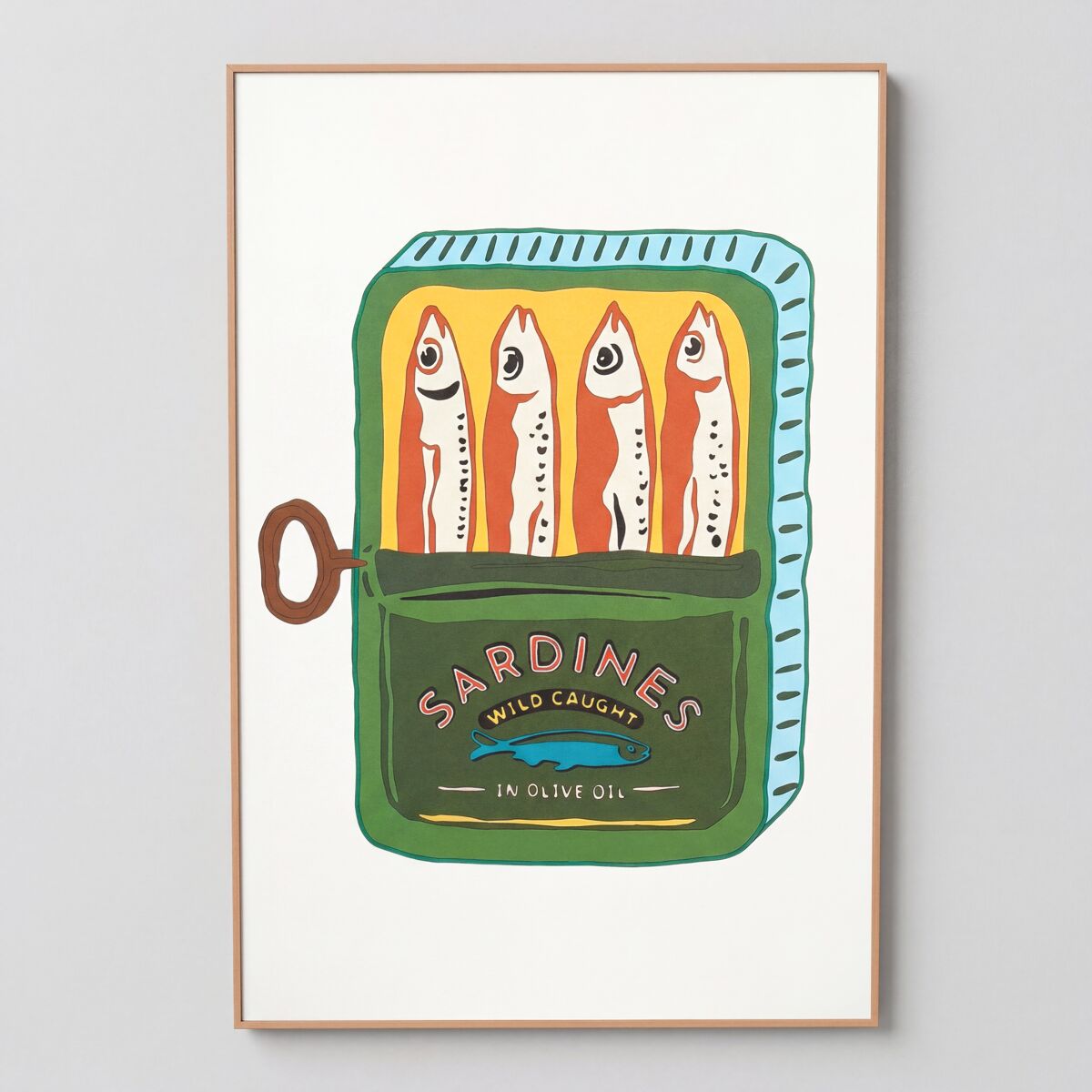 Cuadro de sardinas 40x60cm