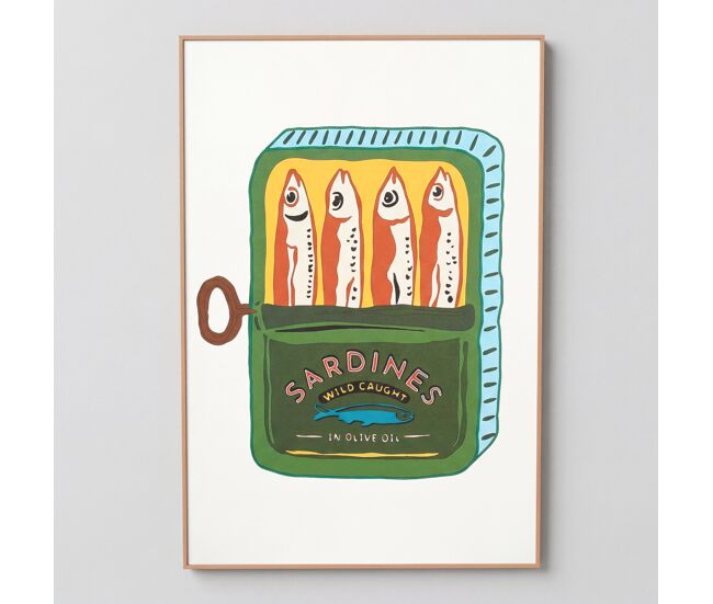 Cuadro de sardinas 40x60cm