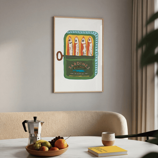 Quadro SARDINAS 40x60cm com moldura