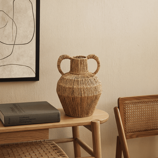 Jarro NALA em juta 38cm cor natural