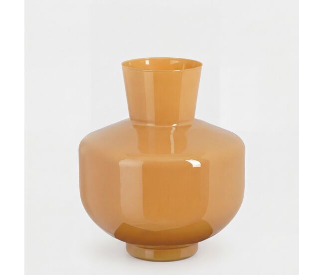 Jarrón pastel caramel l vidrio pintado 29,5cm