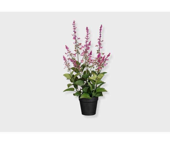Planta floral artificial salvia rosa 37,5x10cm