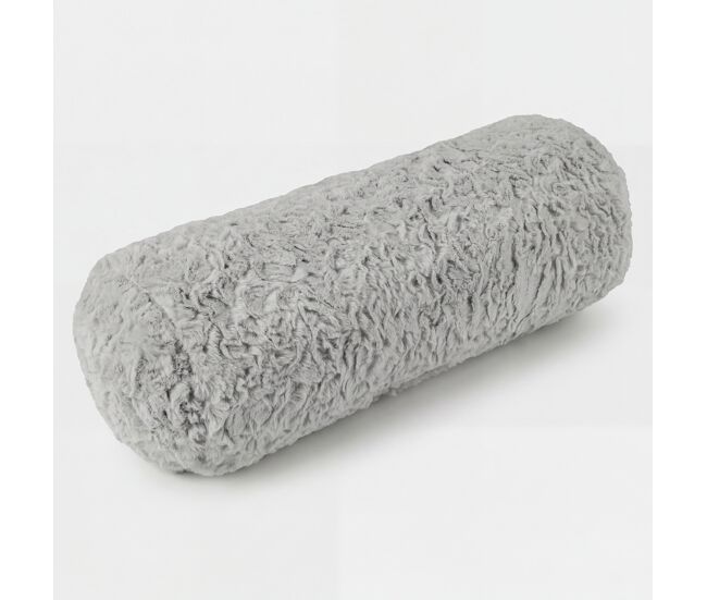 Cojín cuello fluffy 15x40cm color plata
