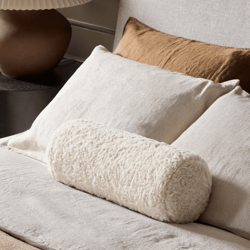 Almofada de pescoço FLUFFY 15x40cm cor branco