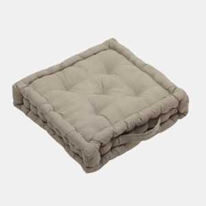 Almofada de chão em algodão NATURE 40x40x8cm cor taupe