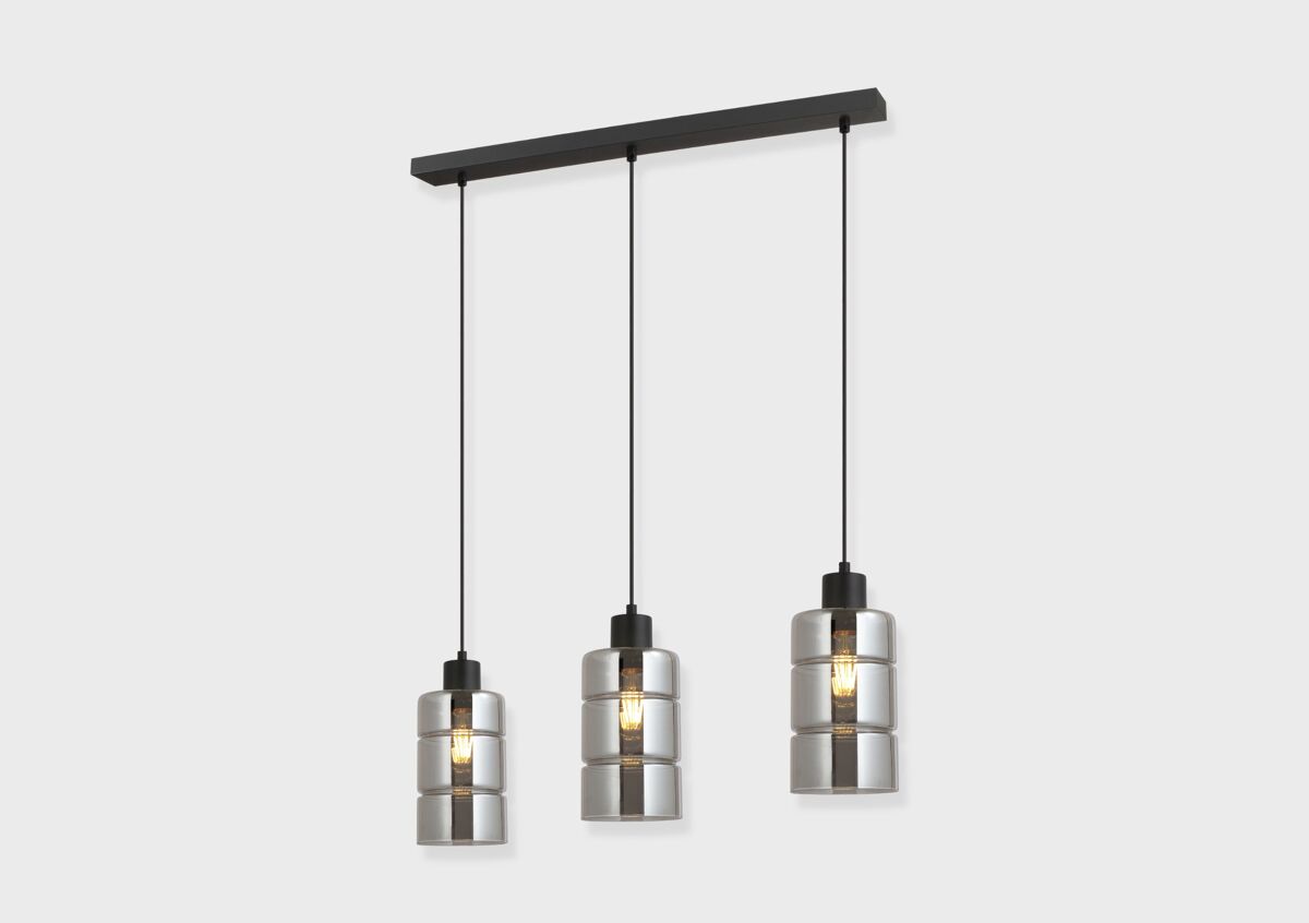 Lámpara de techo ELSA 3 bombillas E27 25W 120x12x66cm