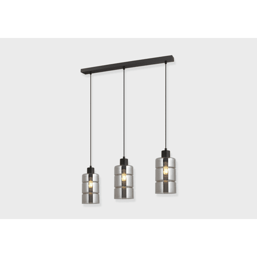 Candeeiro de teto ELSA 3 lâmpadas E27 de 25W 120x12x66cm
