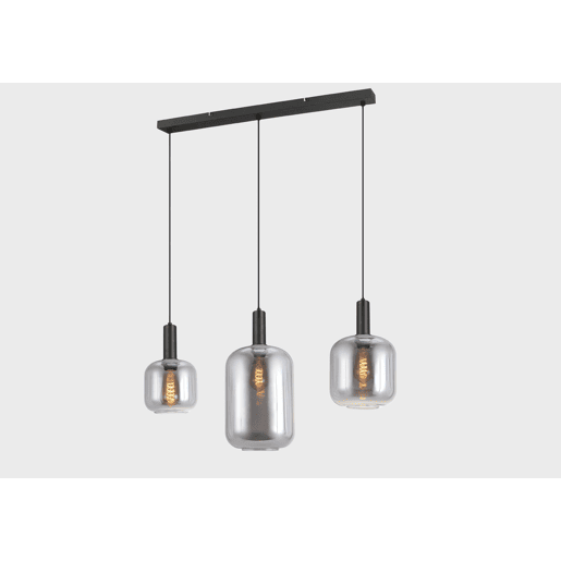 Candeeiro de teto RUBI 3 lâmpadas E27 de 25W 120x22x82,5cm