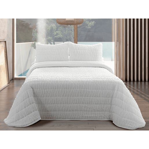 Colcha LUNA cama 135cm cor branco