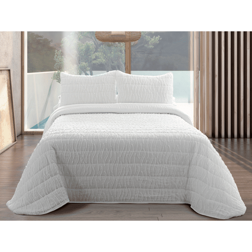 Colcha LUNA cama 150cm cor branco