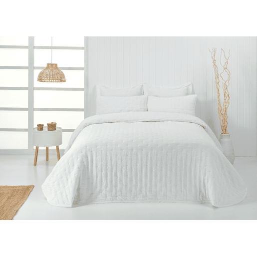 Colcha MAYA cama 100cm cor branco Colcha MAYA cama 100cm cor branco