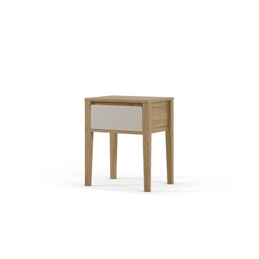 Mesa de cabeceira TORREON 1 gaveta branco e carvalho Mesa de cabeceira TORREON 1 gaveta branco e carvalho