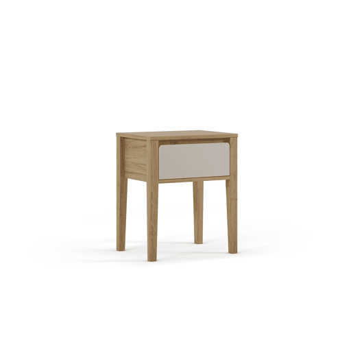 Mesa de cabeceira TORREON 1 gaveta branco e carvalho Mesa de cabeceira TORREON 1 gaveta branco e carvalho