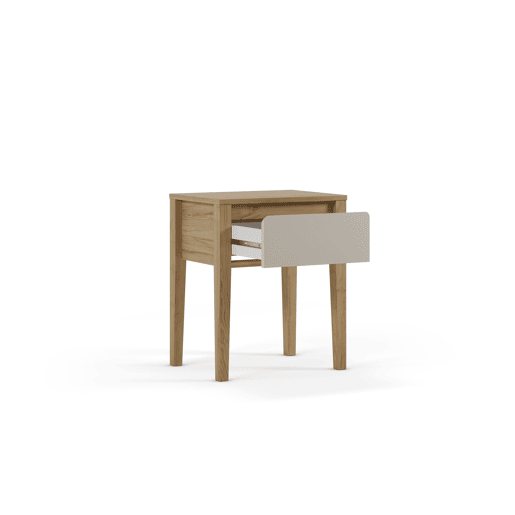 Mesa de cabeceira TORREON 1 gaveta branco e carvalho Mesa de cabeceira TORREON 1 gaveta branco e carvalho