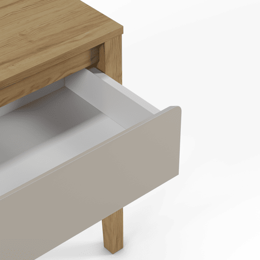 Mesa de cabeceira TORREON 1 gaveta branco e carvalho Mesa de cabeceira TORREON 1 gaveta branco e carvalho