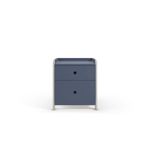 Mesa de cabeceira TERRIL II 2 gavetas cor azul