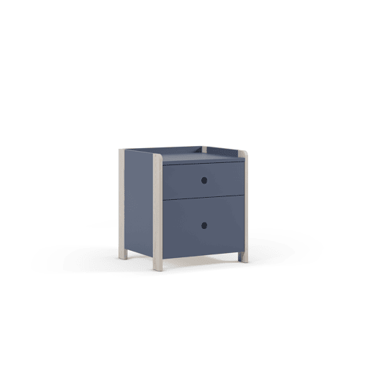 Mesa de cabeceira TERRIL II 2 gavetas cor azul