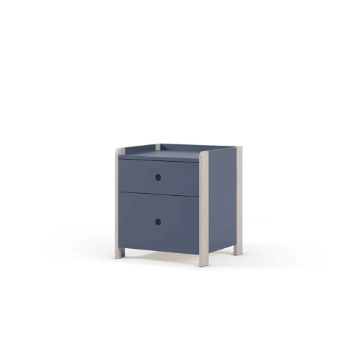 Mesa de cabeceira TERRIL II 2 gavetas cor azul