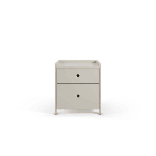 Mesa de cabeceira TERRIL II 2 gavetas cor branco