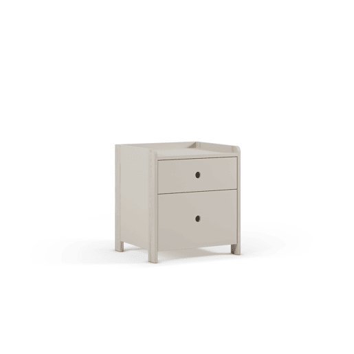 Mesa de cabeceira TERRIL II 2 gavetas cor branco