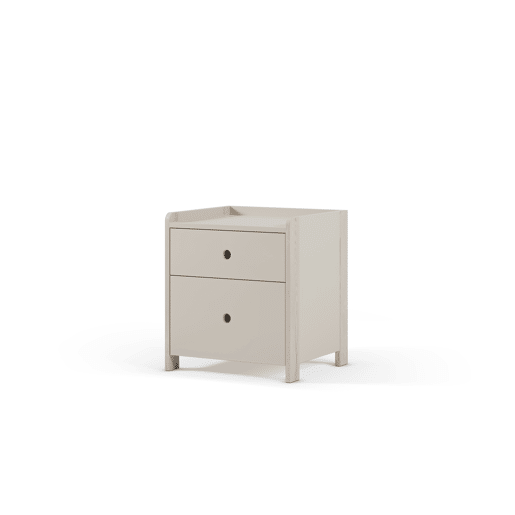 Mesa de cabeceira TERRIL II 2 gavetas cor branco